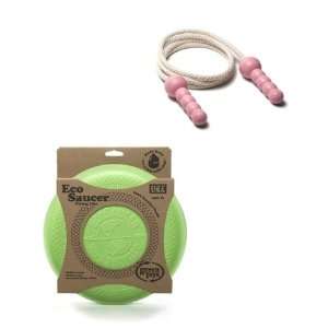    Green ToysGäó EcoSaucerGäó Flying Disc and Pink Jump Rope Baby