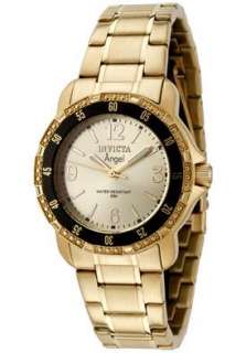 Invicta 0550 Womens Angel 18K Gold plated SS Watch  