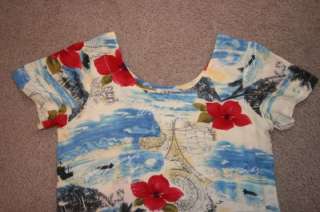Womens Jams World Hattie Tropique Hawaiian Beach Dress Large Mint W329 