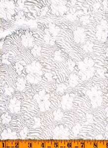 Jacquard Embroidered Faille Fabric White. 2 3/8 yds  