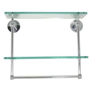   16 x 5 Double Glass Shelf with Towel Bar from t