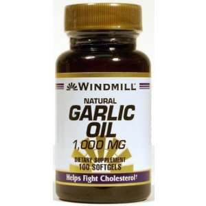  Windmill  Garlic Oil, 1000mg, 100 Softgels Health 