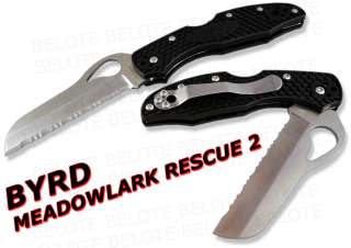 Spyderco Byrd Meadowlark Rescue 2 Knife Serrtd BY19SBK2  
