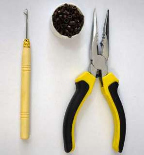 Hair Extension Tool Kit BLO/BRO Micro Ring+Pliers+Hook  