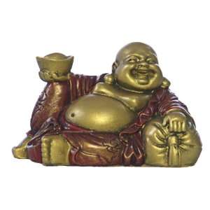  Red Gold Mini Buddha Figurine