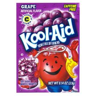 Kool Aid Grape Unsweetened Soft Drink Mix, 0.14 Ounce Packets (Pack of 