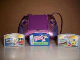 LEAP FROG ~ LEAPSTER L MAX~LEARNING GAME SYSTEM/3 GAMES  
