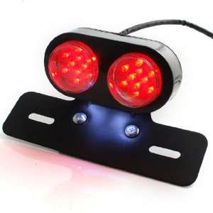 Custom ET Eye Style 12V LED White Red Motorcycle Brake Tail Light Lamp 