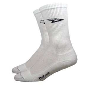  DeFeet Cush Kruzer Mid Calf White D Logo Cycling/Running 