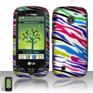 RAINBOW ZEBRA LG COSMOS TOUCH VN270 HARD CASE COVER  