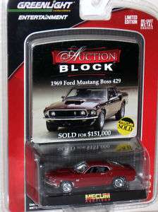 69 Ford Mustang BOSS 429 Greenlight AUCTION BLOCK 164  