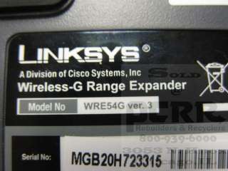 Cisco Systems  Linksys WRE54G ver. 3 WIRELESS G RANGE EXPANDER  