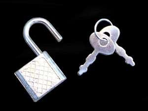 100) Small Metal Padlock Mini Craft Box Locks and Keys  