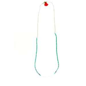 Isabel Marant jewelry out of Africa wht/turquoise heishi necklace