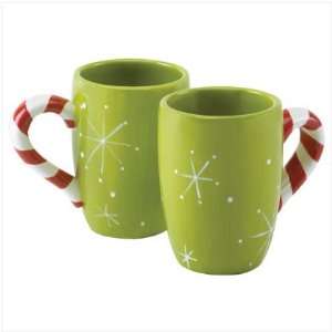  XMAS CHRISTMAS CAROLING SET OF 2 HOLIDAY COFFEE MUGS