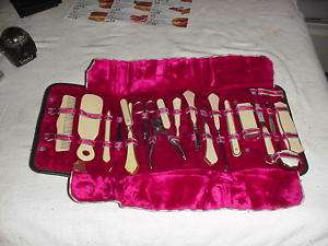 Antique manicure nail set w case Tell Germany  