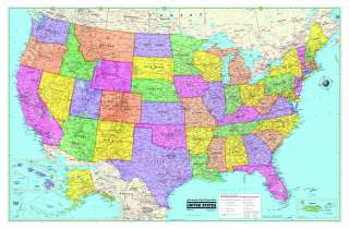 This is a Hammond USA/United States wall map that features all digital 