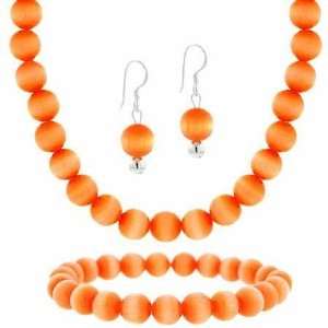   Hook Earrings Stretch Bracelet Necklace 16 19 Jewelry Set Jewelry