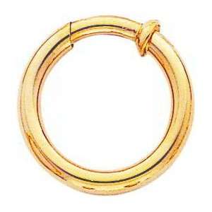    14K Yellow Gold Clip On Hoop Earrings Jewelry New A Jewelry