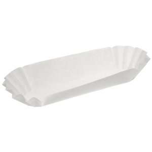   Closed End, Medium Weight Fluted Paper Hot Dog Tray (6 Packs of 500
