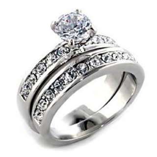06ct Simple Wedding/Engagement RING SET sz 7  