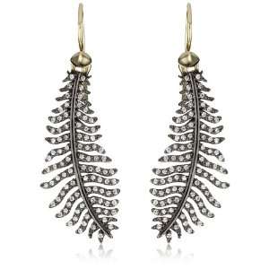  Mizuki 14k blackened gold and Diamond Quill Earrings 