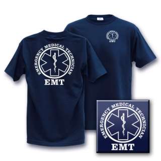 EMT Medium EMERGENCY MEDICAL TECH Fire Rescue T Shirt  