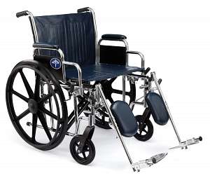 Medline Excel Extra Wide Wheelchair 450 Lb 24 Inch Seat  