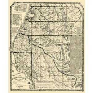  HUMBOLDT COUNTY CALIFORNIA (CA) LANDOWNER MAP 1865