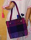   Embroidered Shoulder Handbag, Tote Bag, Mexican Purse Purple Color