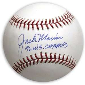  Jack Morris Autographed Baseball  Details 92 WS Champs 