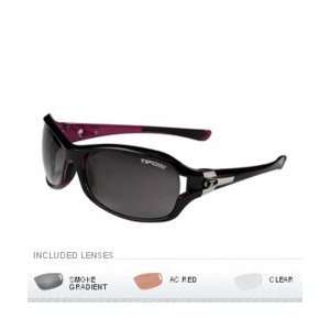  Tifosi Dea Interchangeable Lens Sunglasses   Gloss Black 