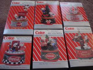 Coca Cola Collectible Wind Up Mini Action Musical Figures/holiday 