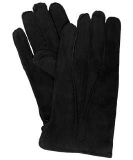 All Gloves black suede lambswool lined gloves  