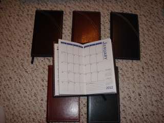 2012 Personal monthly pocket planner calendar (Hard leather) #B0100 