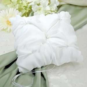   Gifts and Favors Ivory Elegant Chiffon Ring Pillow By Cathy Concepts