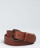 Bill Adler whiskey brown pebbled leather belt style# 319192701