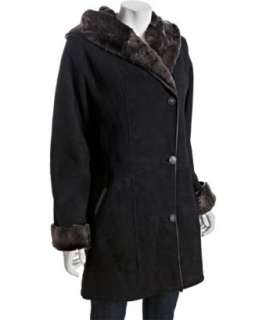 Jekel black lambskin Laura hooded shearling coat   