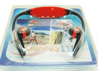 RED WIRELESS HEADSET SPORTS  MUSIC PLAYER TF CARD  