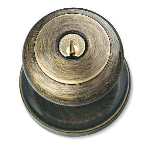   Brass Troy Troy Single Cylinder Keyed Entry Door Knob Set from the Wel