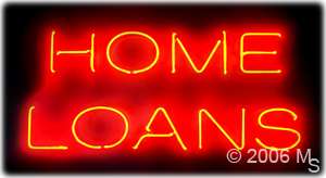 HOME LOANS NEON SIGN 32x13 SIZE REAL NEON   FREE SHIP