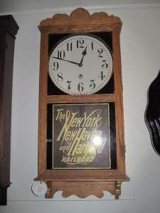 Beautiful Antique New Haven Wall Clock   Time Only circa 1880s  