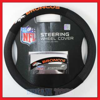 NFL Denver Broncos Steering Wheel Cover   Car Accessory  