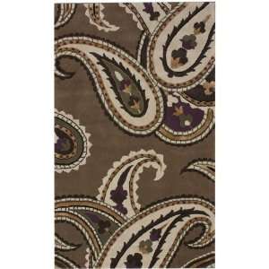  Hand Tufted Wool Carpet BIG Area Rug 8x10 Brown Paisley 