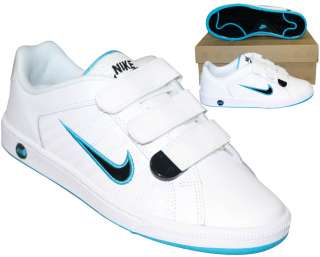 NEW KIDS BOYS NIKE 3 STRAPS WHITE COURT TRADITION 2 PLUS TRAINERS SIZE 