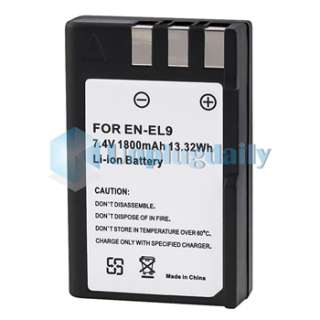 EN EL9a ENEL9A Battery Pack for Nikon D3000 D5000 D40X D60 DSLR Camera 