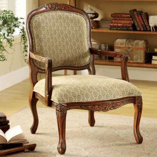 Quintus Antique Oak Finish Solid Wood Accent Chair  