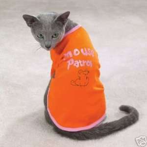 Casual Kitty Mouse Patrol Cat Tee Shirt Orange LARGE  