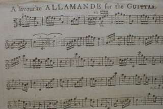 Allamande for Guitar 1780 Opera of CAMP   Sheet Music  