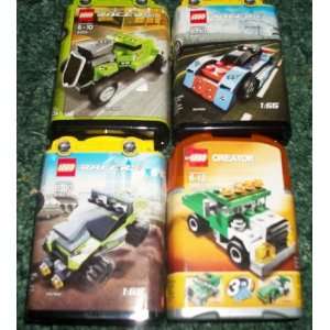  (4) Piece Set of Legos / Lime Racer 8192/Rod Rider 8302 
